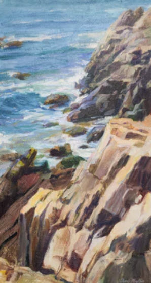 Rugged Coastline, an oil painting by David Mueller